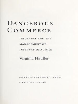 cover image of Dangerous Commerce